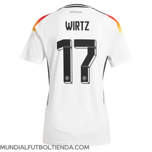 Camiseta Alemania Florian Wirtz #17 Primera Equipación Replica Eurocopa 2024 para mujer mangas cortas